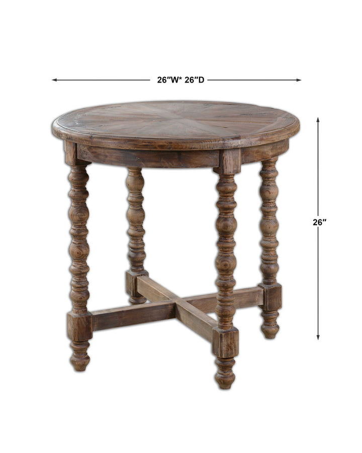 Samuelle - Wooden End Table - Light Brown