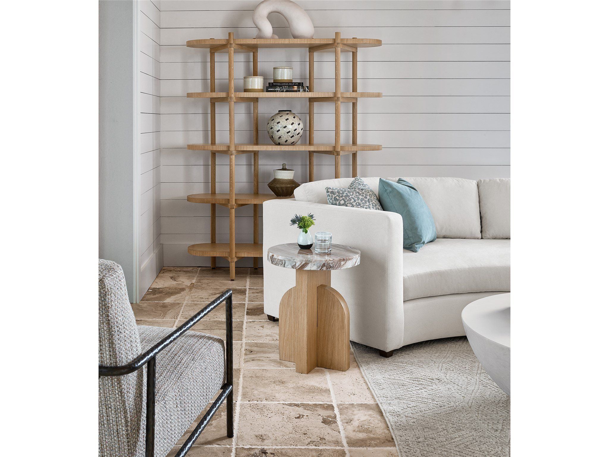 Modern - Riverine Accent Table - Light Brown
