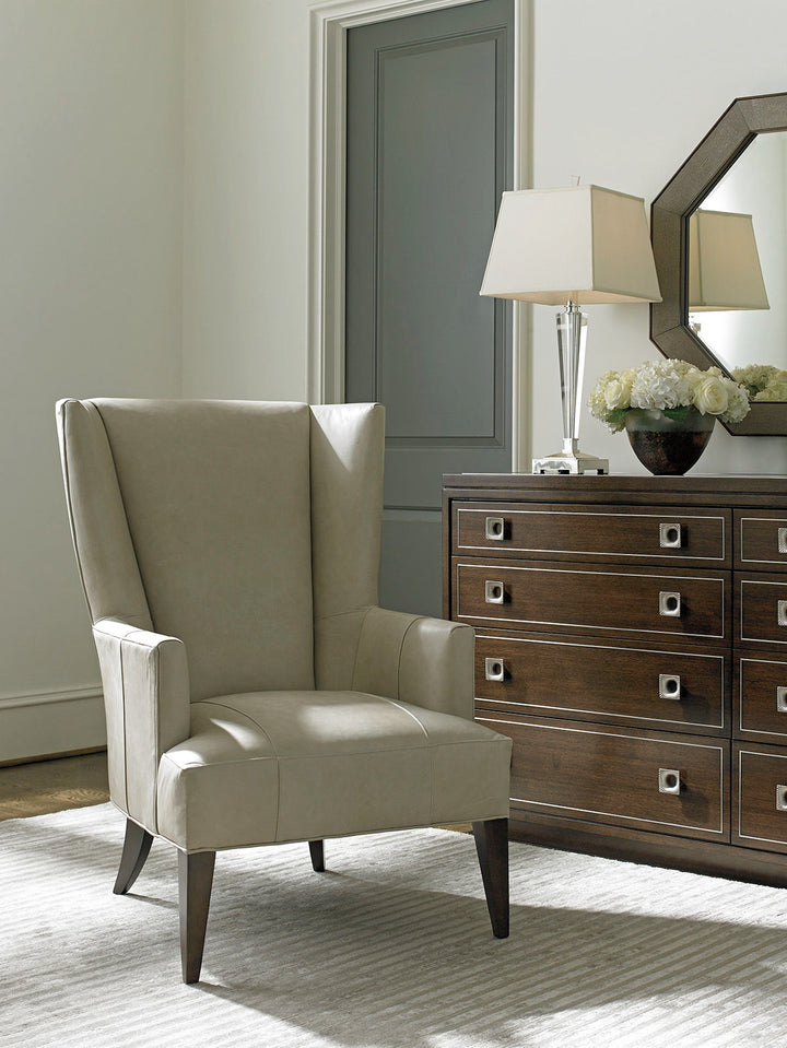 Macarthur Park - Brockton Leather Wing Chair - Light Brown