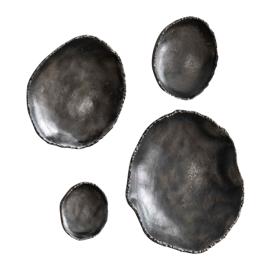 Lucky Coins - Nickel Wall Decor (Set of 4)
