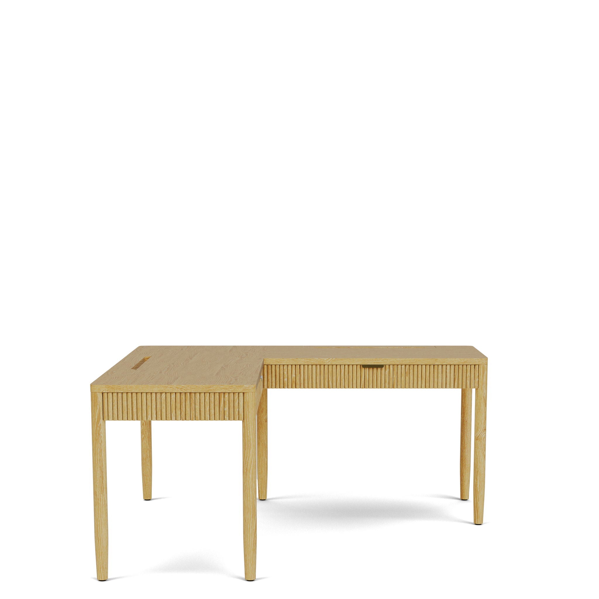 Deerfield - L Desk - Natural Oak