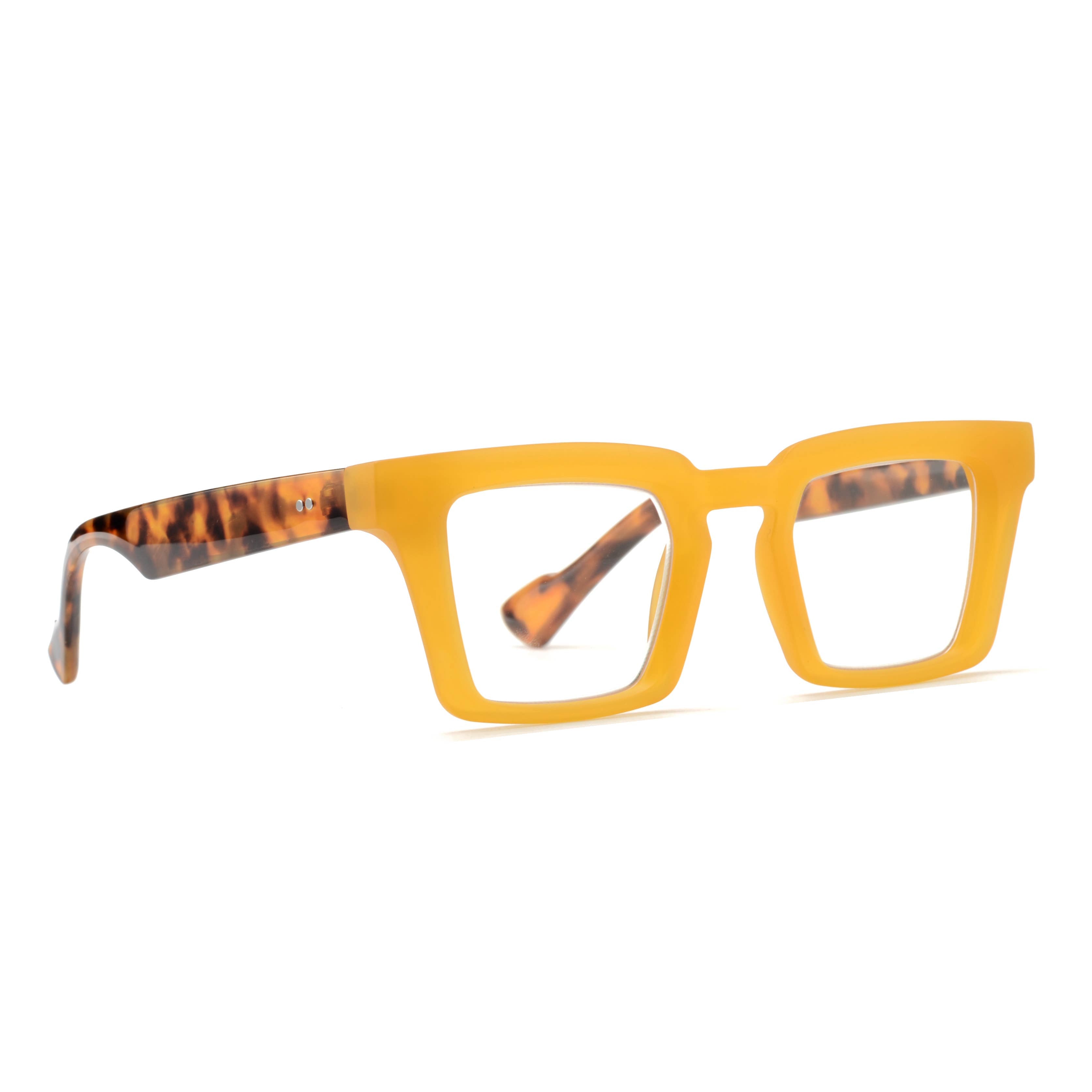 BLAKE | Matte Yellow| Tortoise |  Blue Light: 2.00