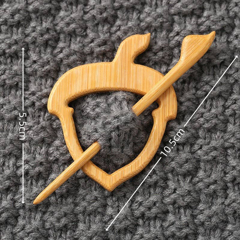 Wooden Shaped Brooch: Whale 2