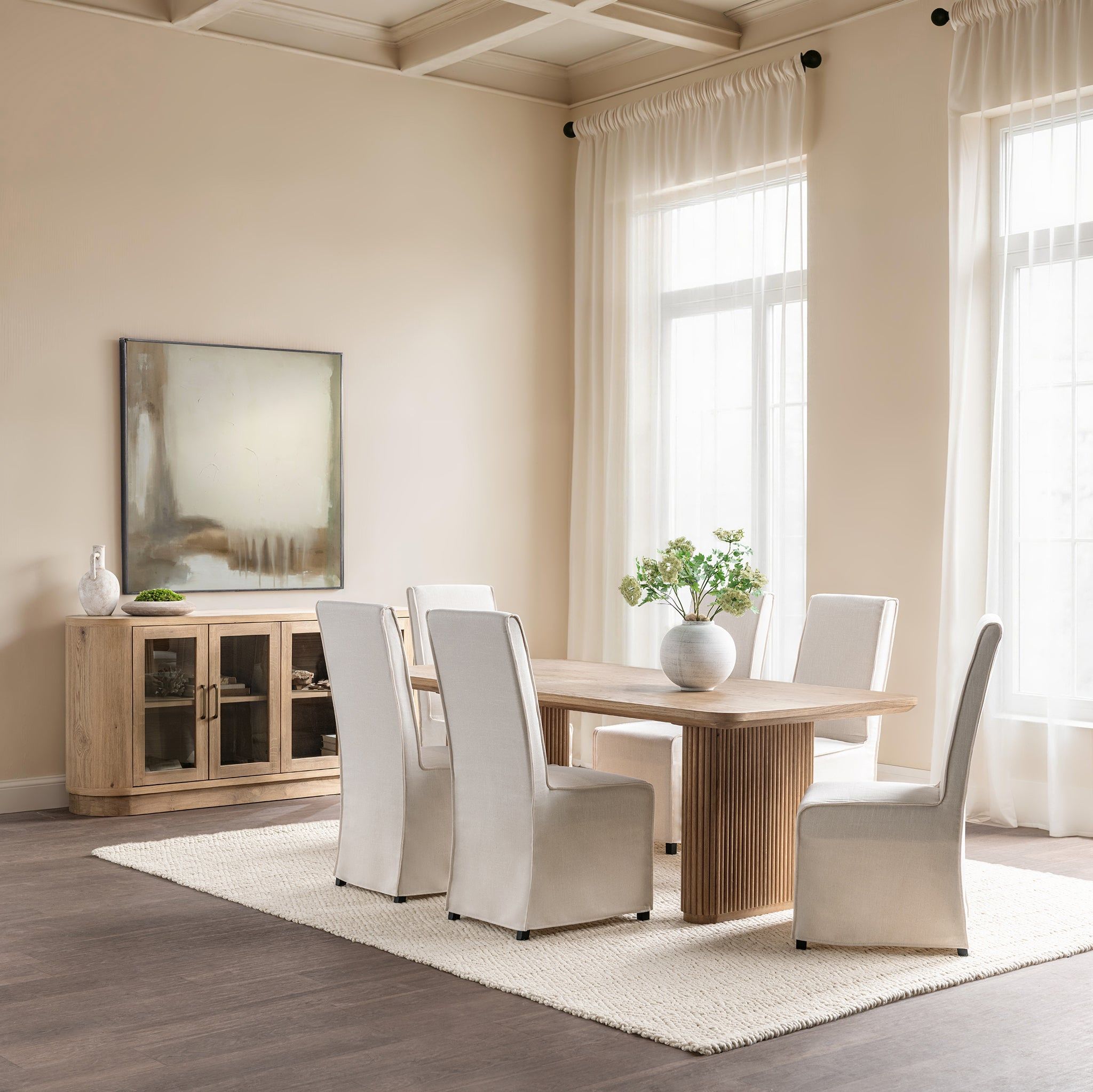 Vander - Oak Wood 84" Dining Table