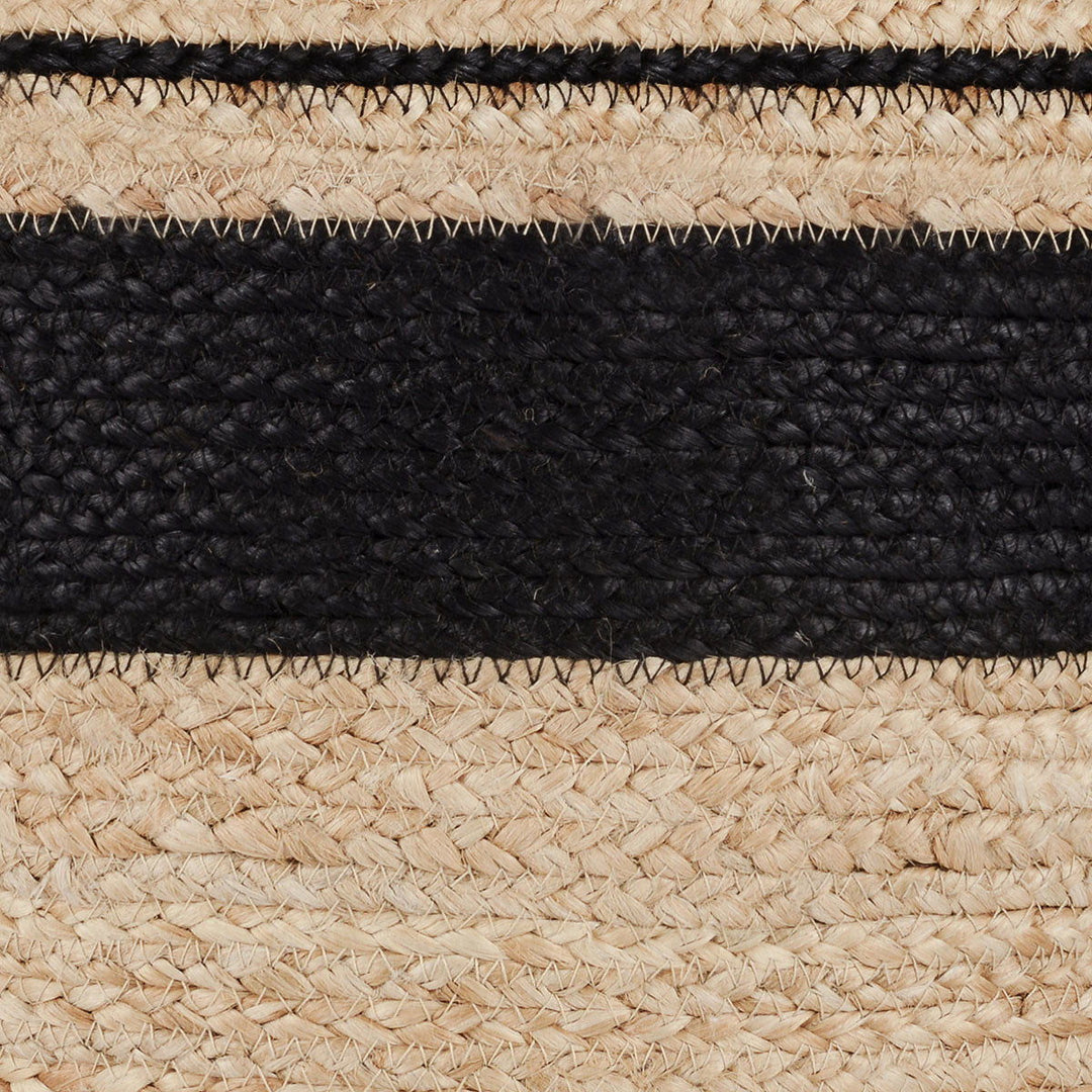 Poufs - Faro Jute Pouf - Natural / Black