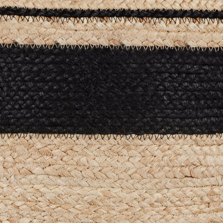 Poufs - Faro Jute Pouf - Natural / Black