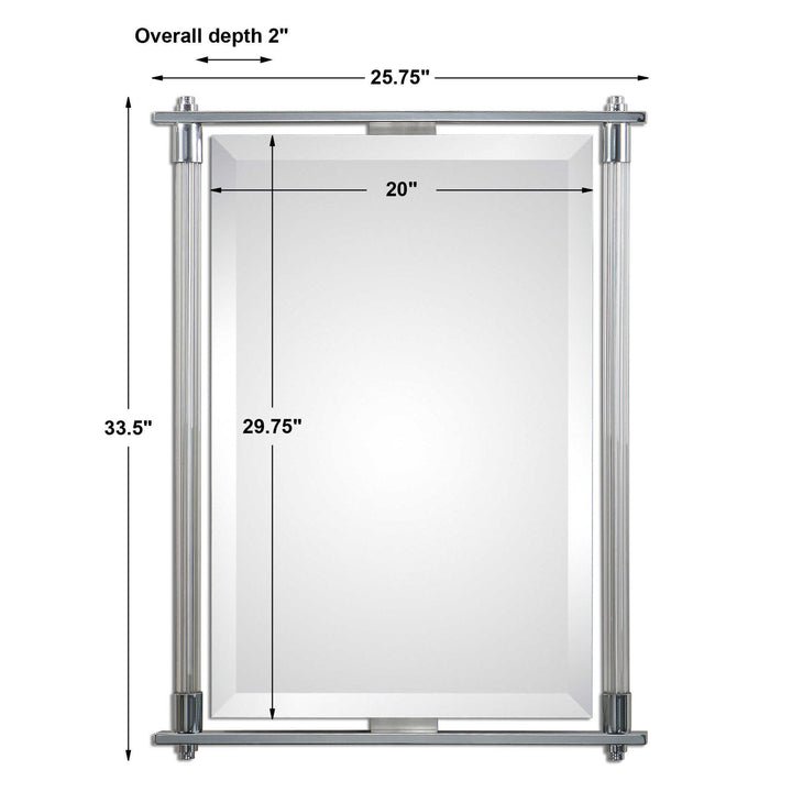 Adara - Vanity Mirror - Pearl Silver