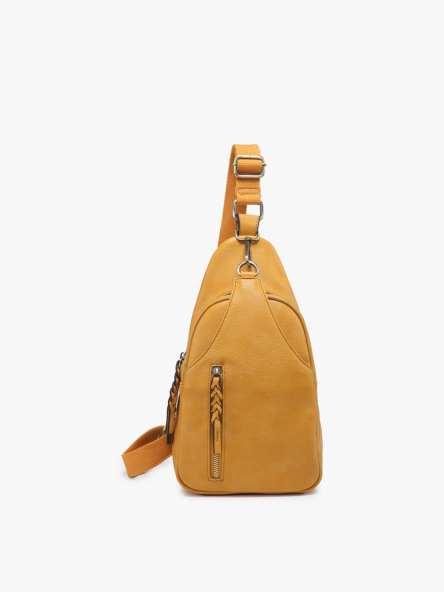 M2342 Nikki Dual Compartment Sling Pack Bag: Grey
