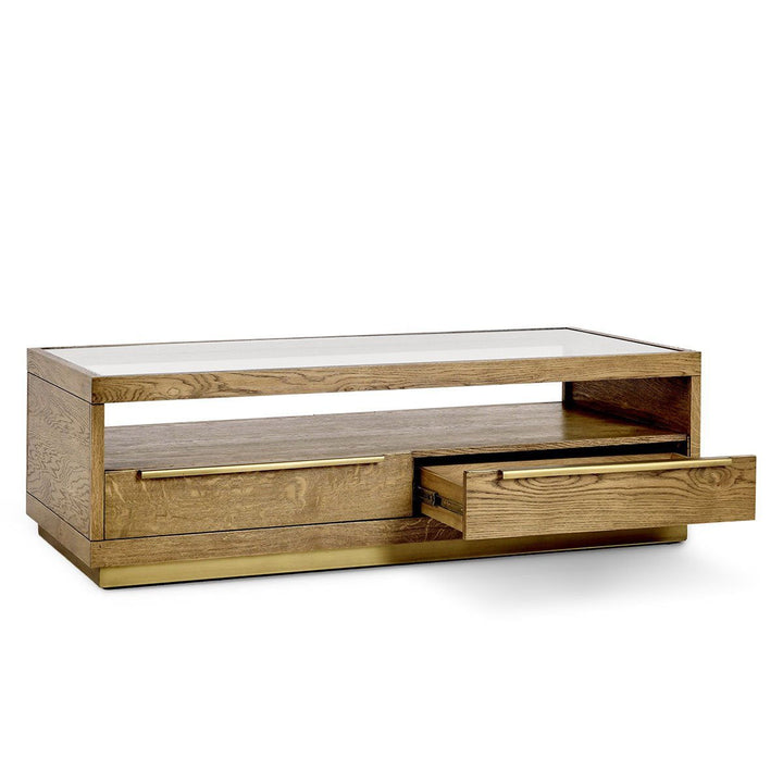 Fallbook - 4 Drawer Coffee Table - Light Brown