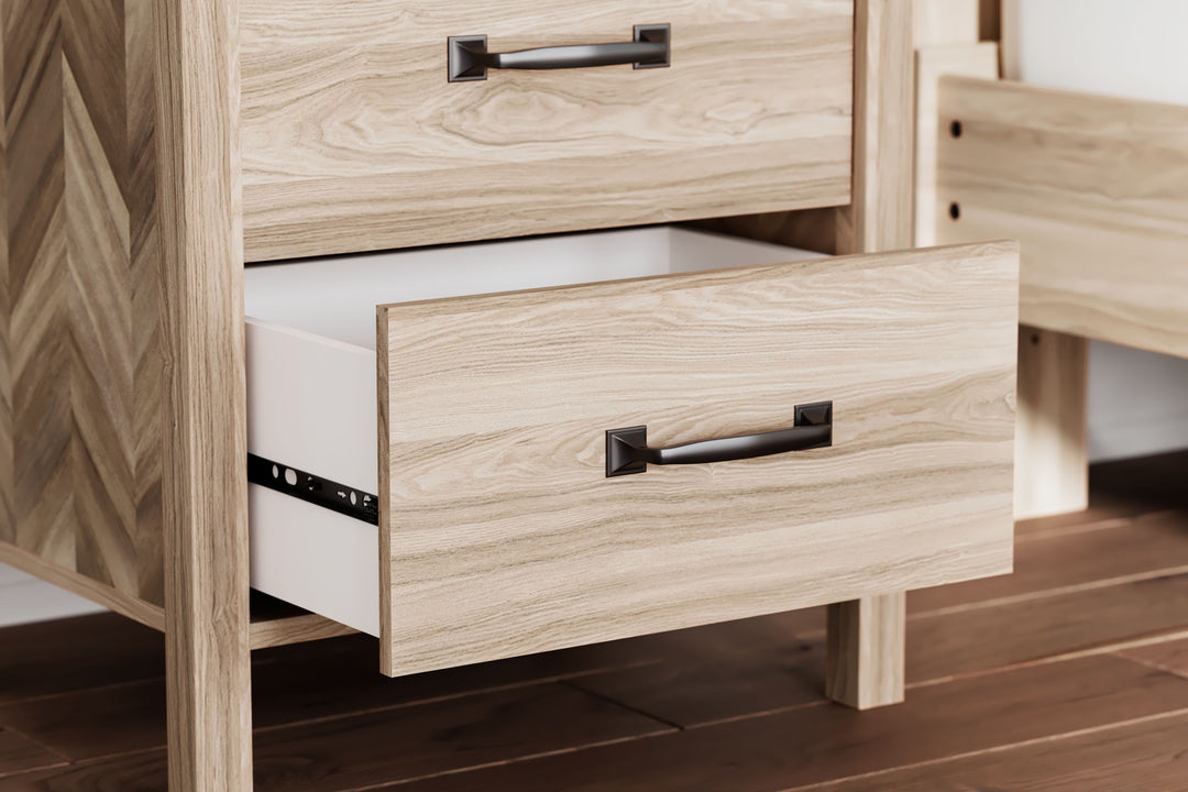 Battelle - Tan - Two Drawer Night Stand