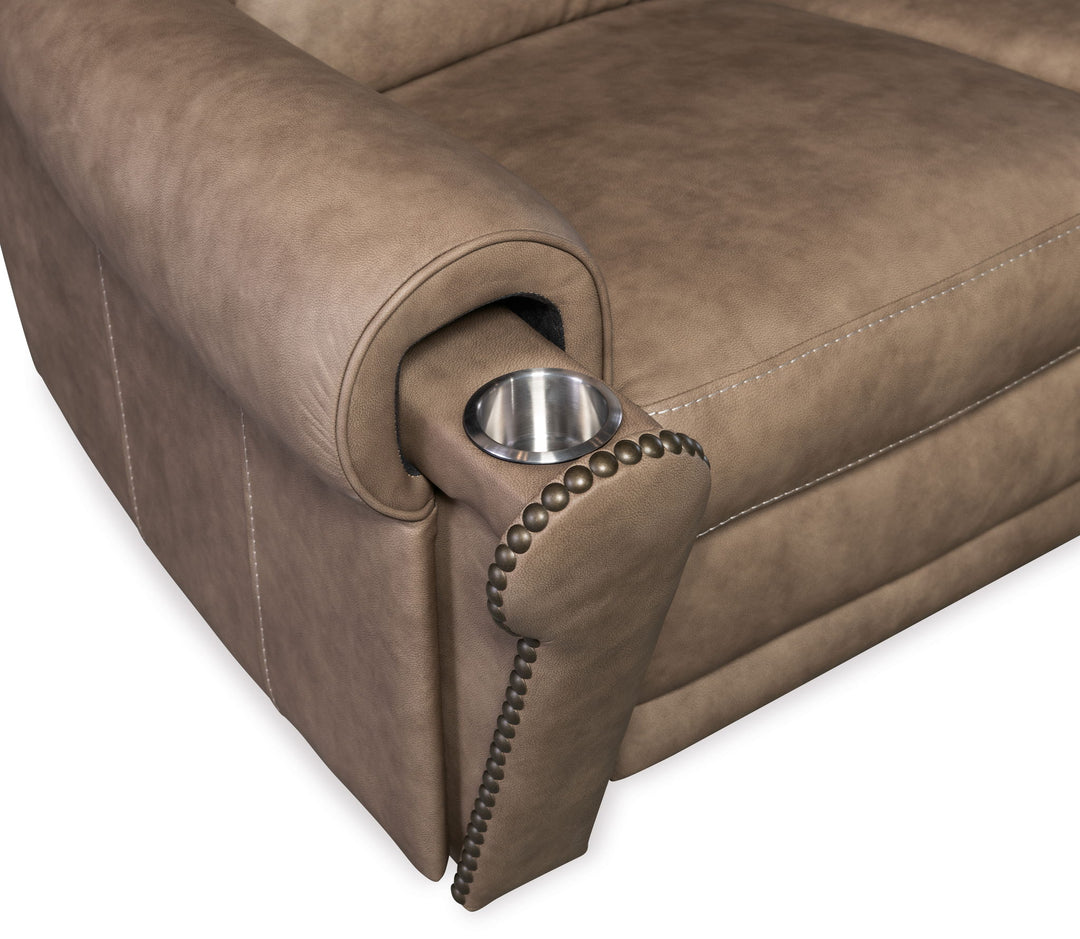 Duncan - Power Sofa With Power Headrest & Lumbar - Light Brown