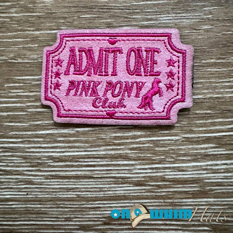 Pink Pony Club Leather Iron-On Patch