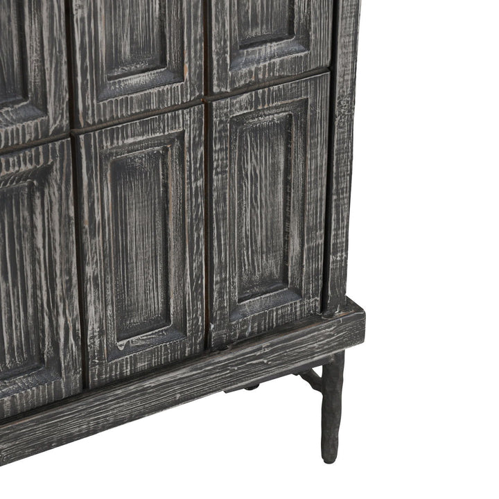 Willmark - 6 Door Iron Leg Sideboard