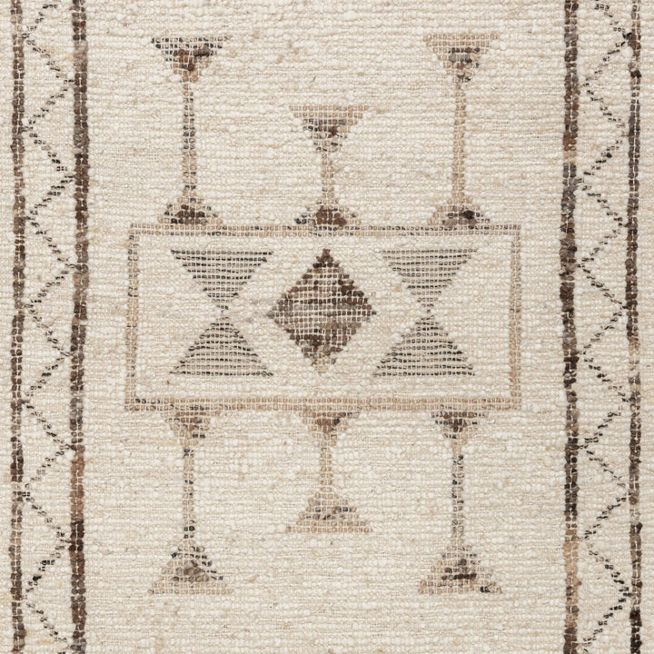 Gazi - 2.6' x 8' Area Rug - Ivory / Brown Multi
