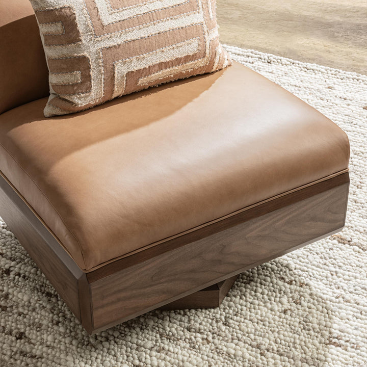 Myla - Swivel Accent Chair - Light Brown