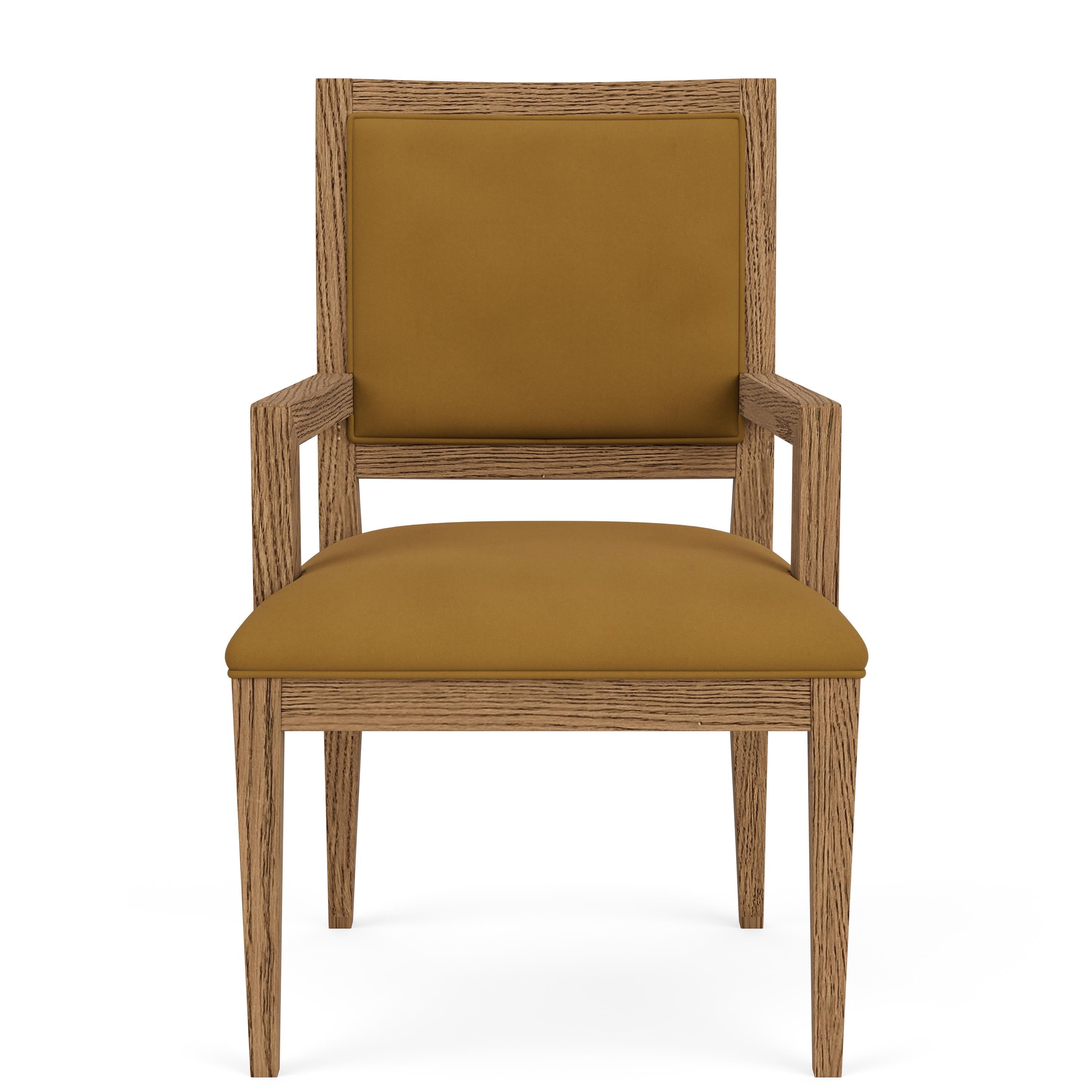 Halbrooke - Upholstered Back Arm Chair (Set of 2) - Light Brown