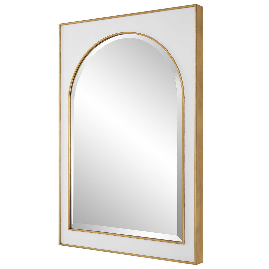 Crisanta - Gloss White Arch Mirror