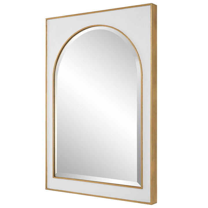 Crisanta - Gloss White Arch Mirror