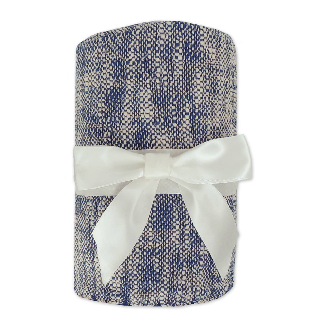 Chambray Ways Throw Blanket: Blue