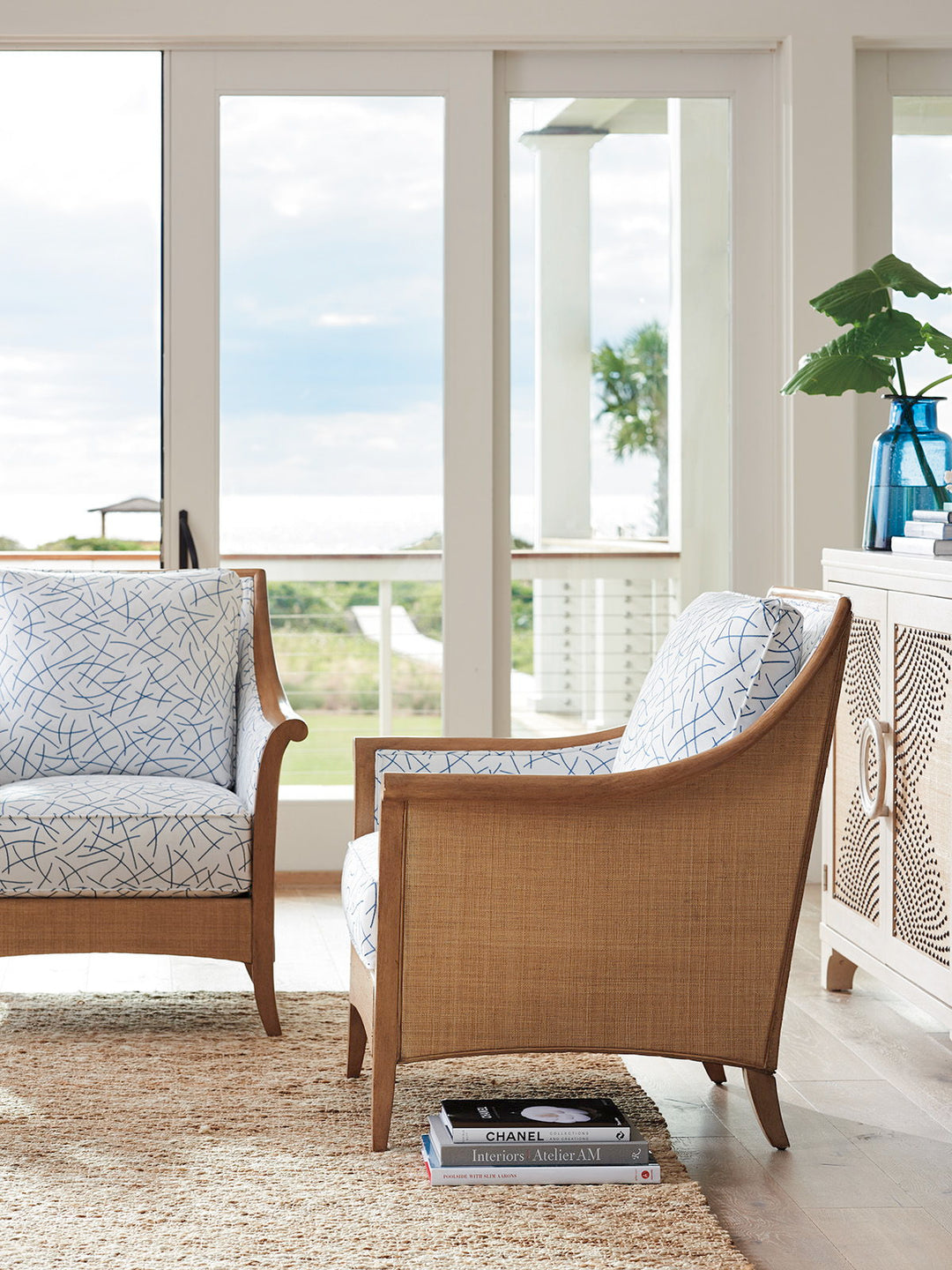 Barclay Butera Upholstery - Nantucket Raffia Chair - White
