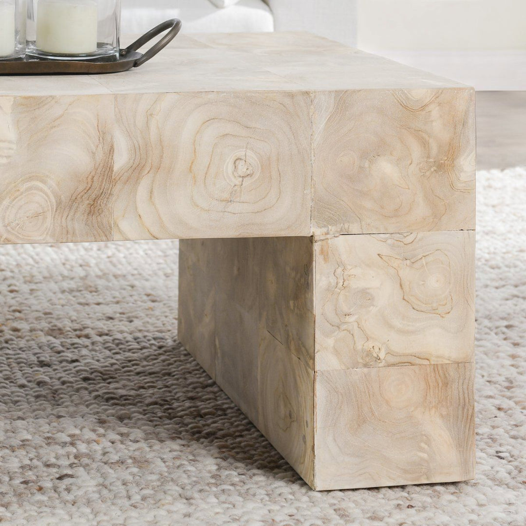 Anders - Solid Wood 51" Coffee Table - Cream Wash