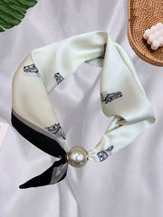 Printed Split-Joint Shawl&Scarf: OFF-WHITE / One_size