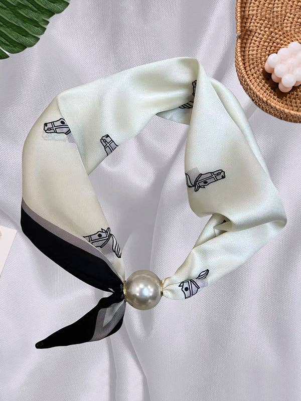 Printed Split-Joint Shawl&Scarf: OFF-WHITE / One_size