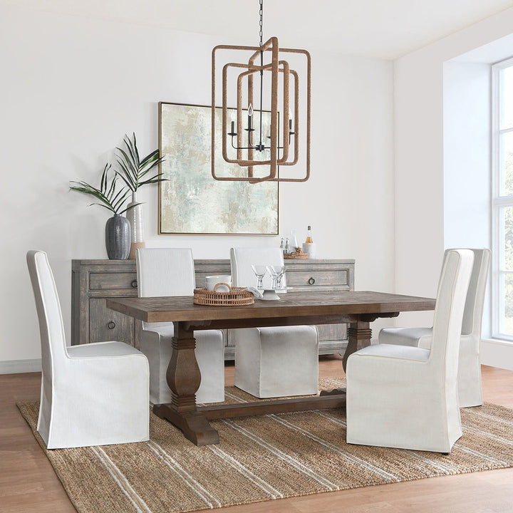 Caleb - Solid Wood Rectangle Dining Table - Brown
