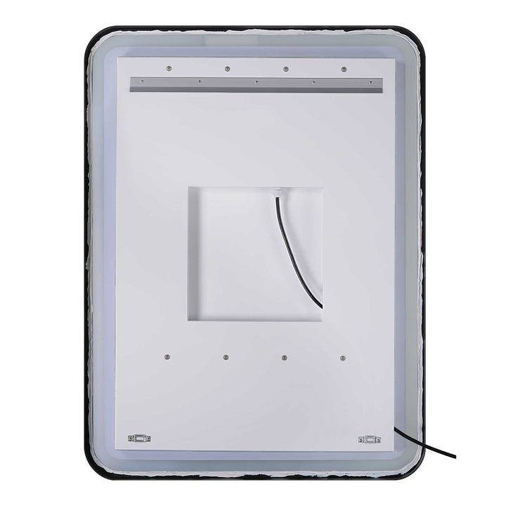 Crofton - Lighted Nickel Vanity Mirror - Gray