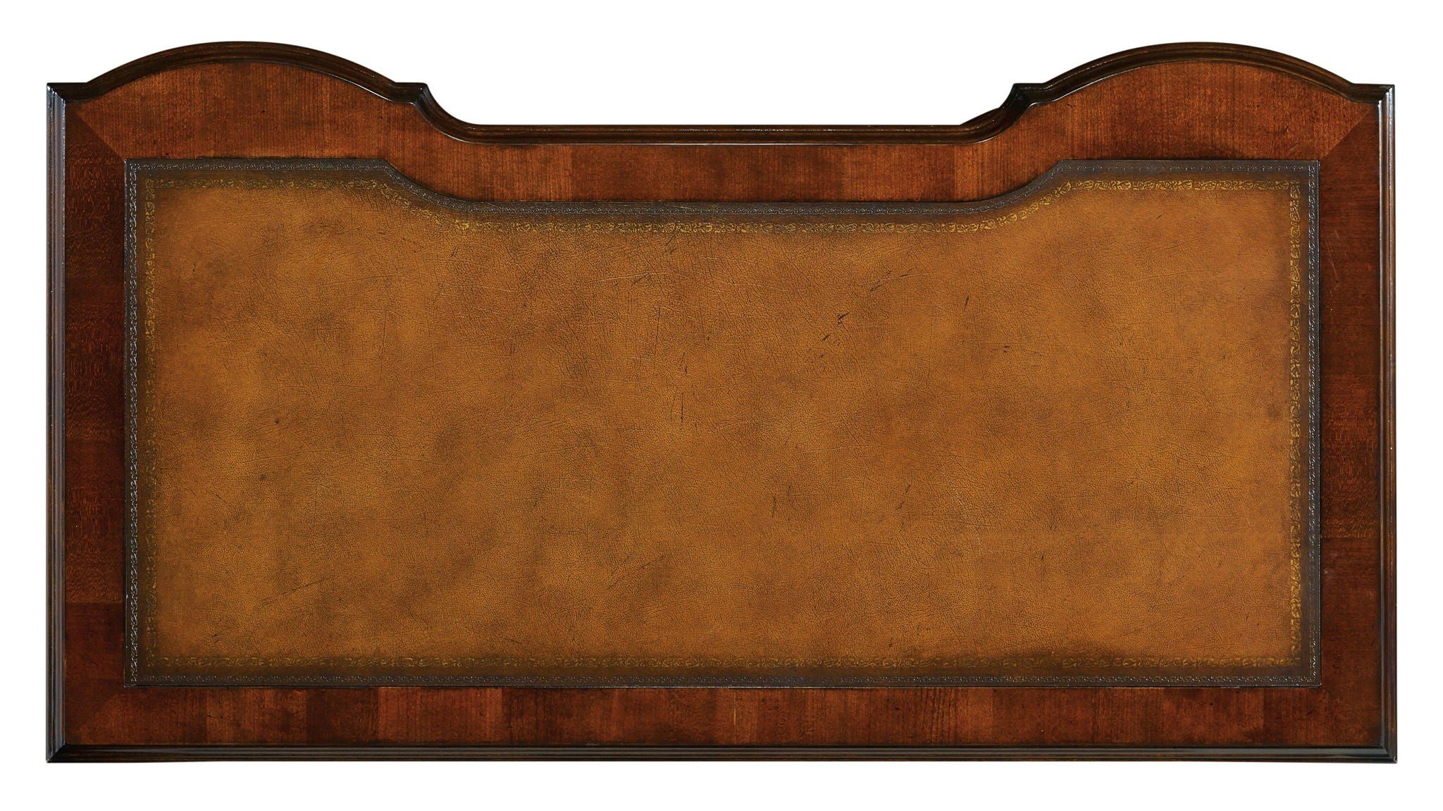 Knee-Hole Desk Bow Front - Dark Brown