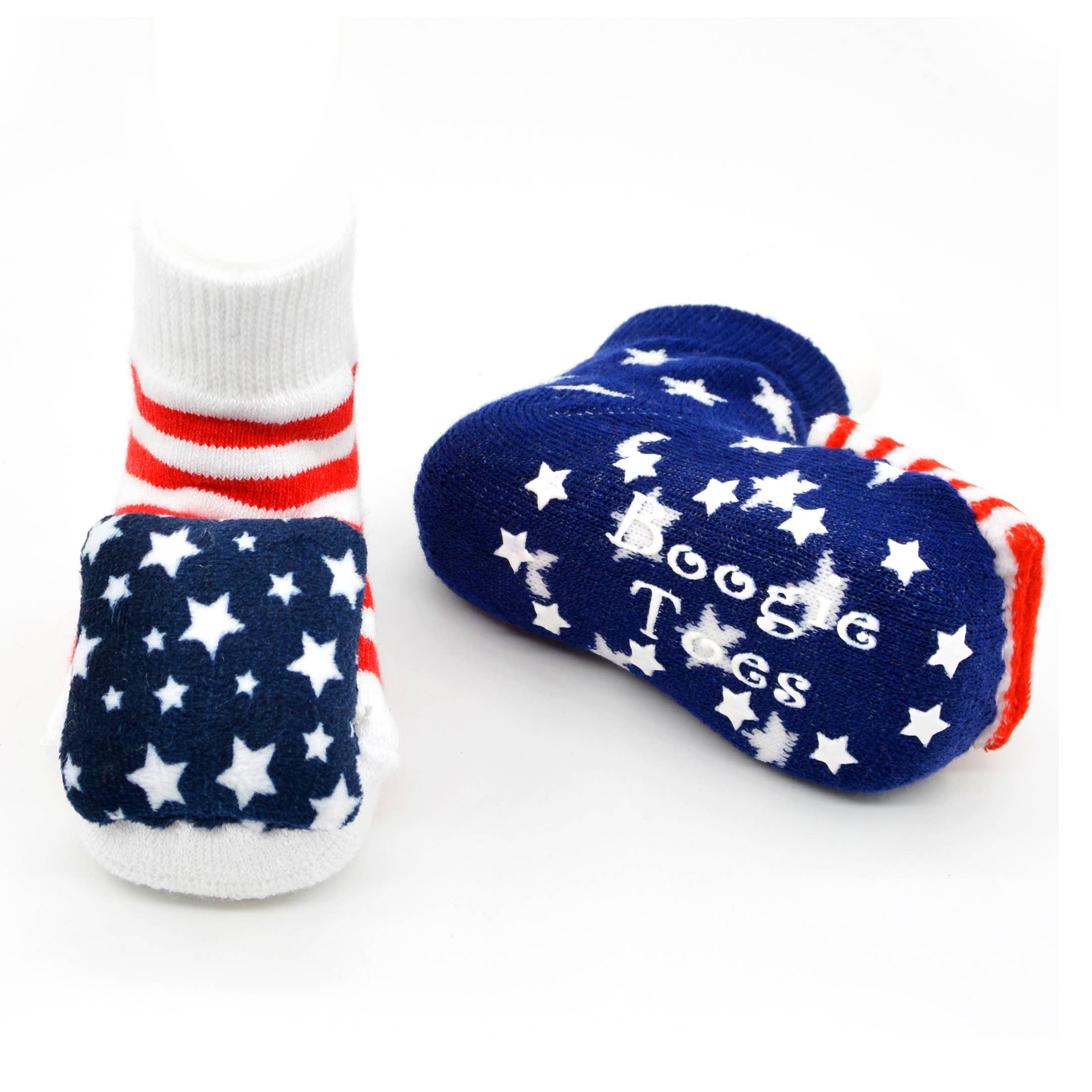 USA Boogie Toes Rattle Socks: 0-1Y