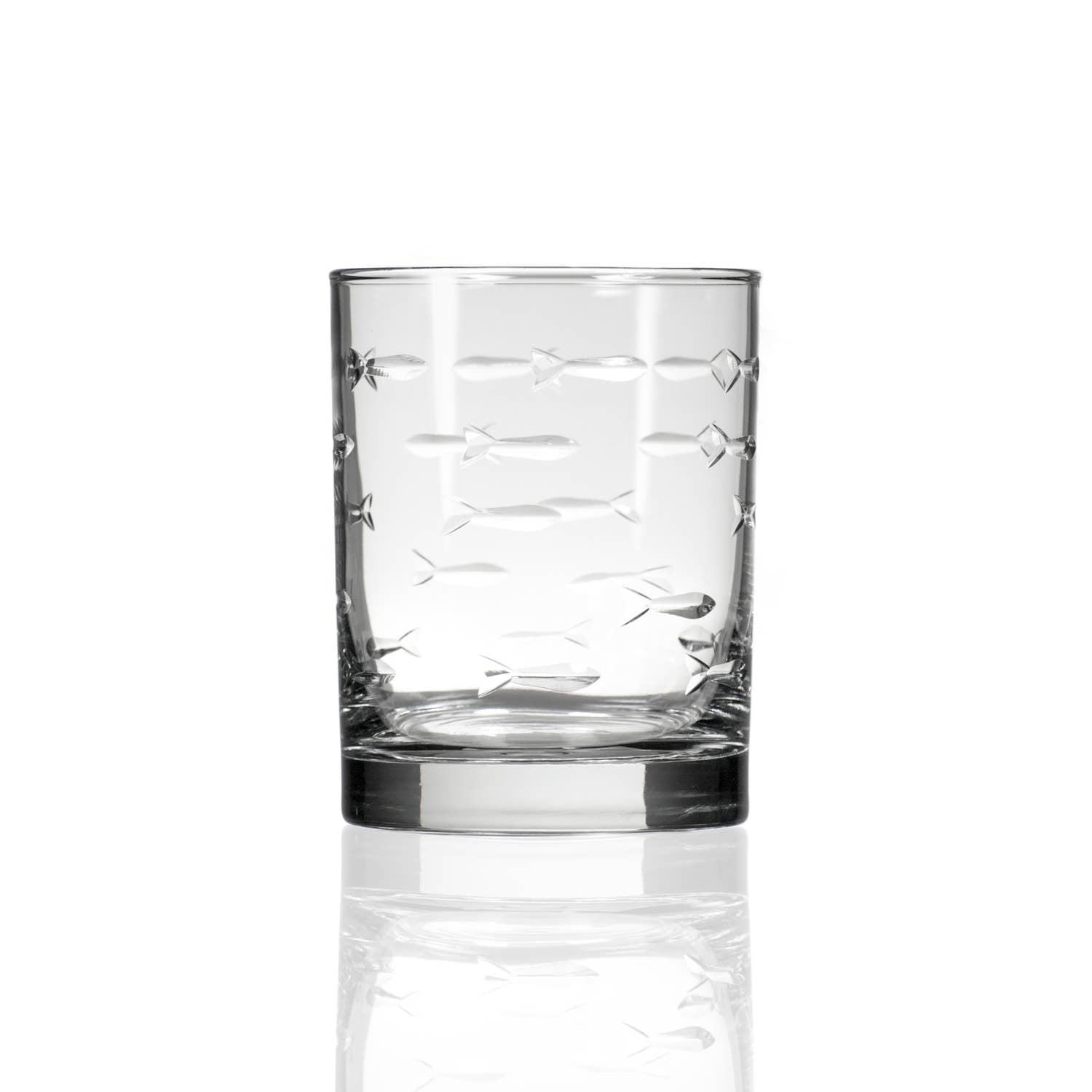 School of Fish Double Old Fashioned Glass 13oz: Case of 4