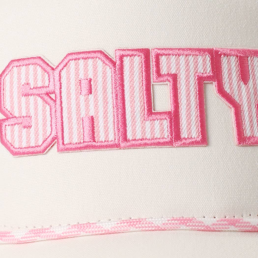 SALTY Embroidered Patch Rope Trucker Hat
