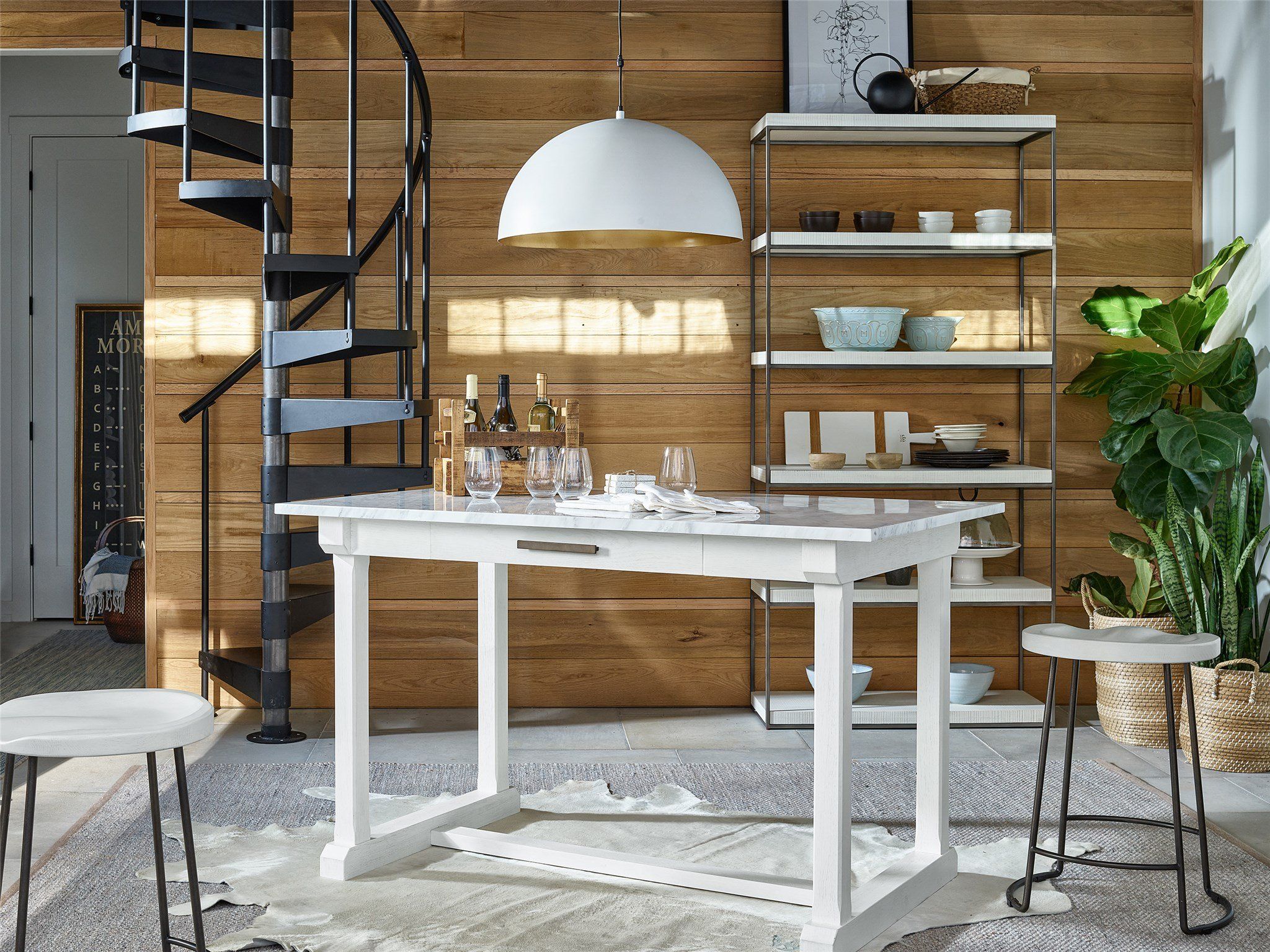 Modern Farmhouse - Elena Counter Table - White