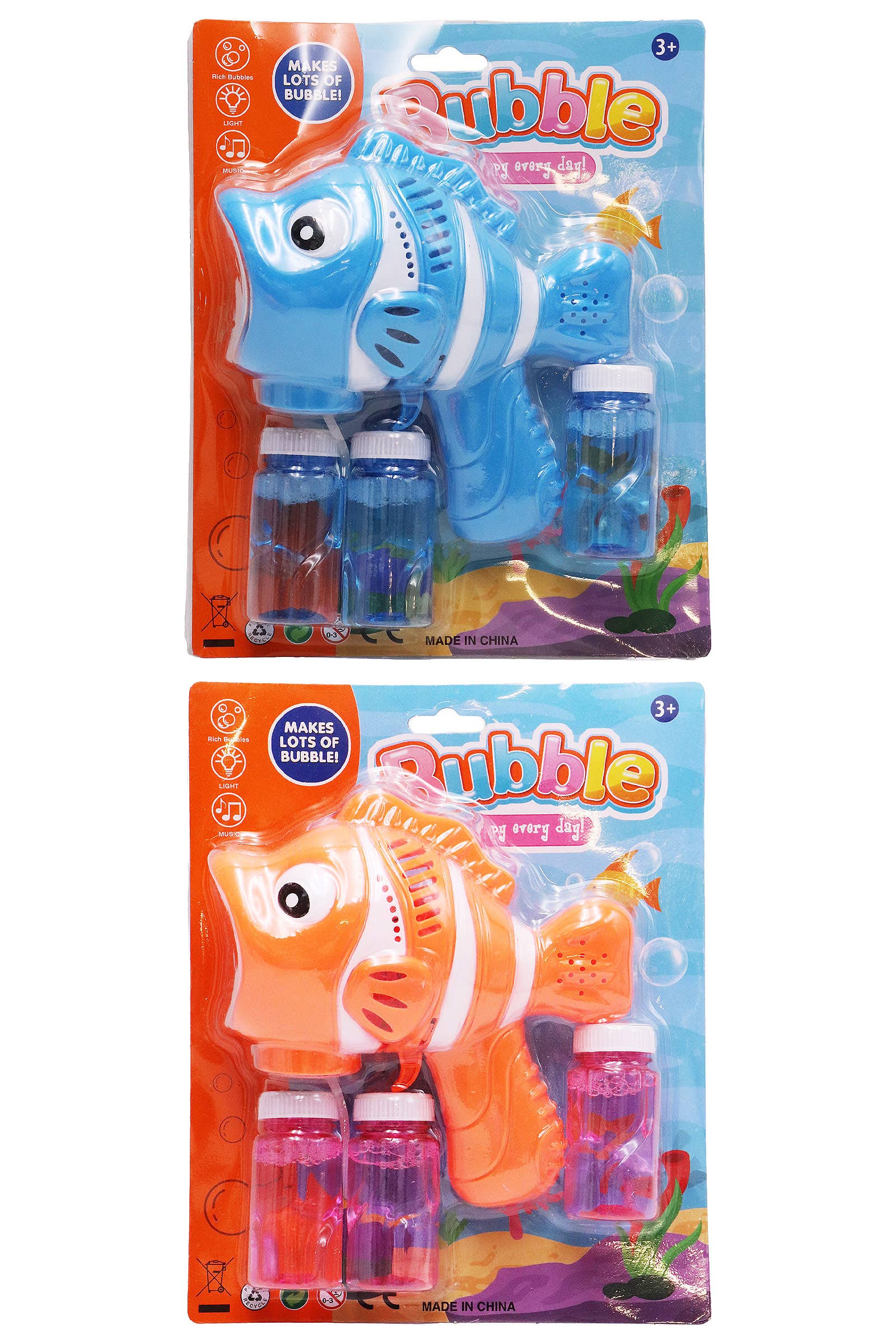 Clownfish LED Light-up Bubble Maker Gun