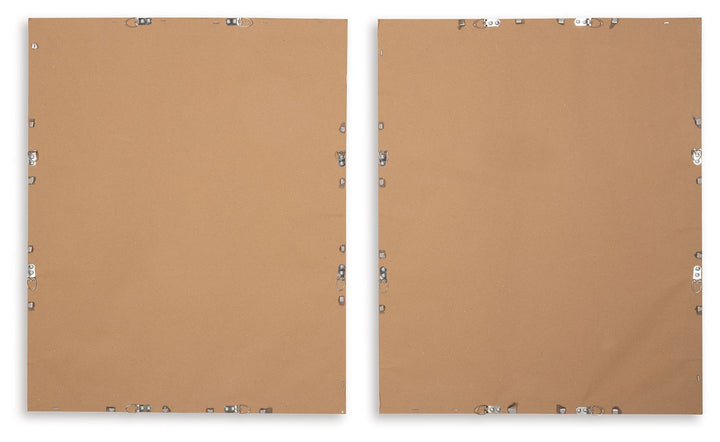 Holport - Blue / White - Wall Art Set (Set of 2)