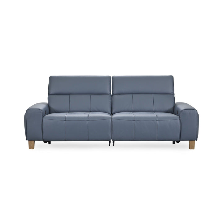 Alea - Leather Power Recliner Sofa - Blue