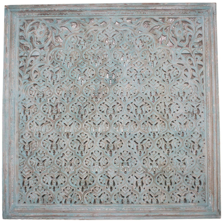 Cheval - Wood Carved Panel - Gray