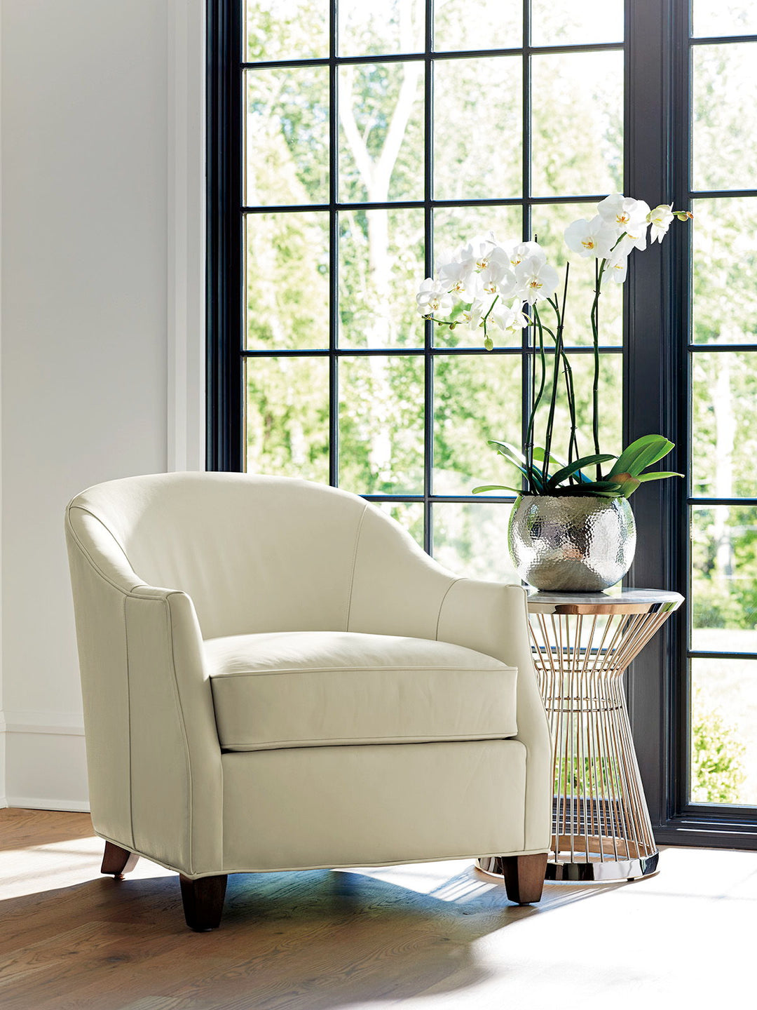 Ariana - Martini Stainless Accent Table - Pearl Silver