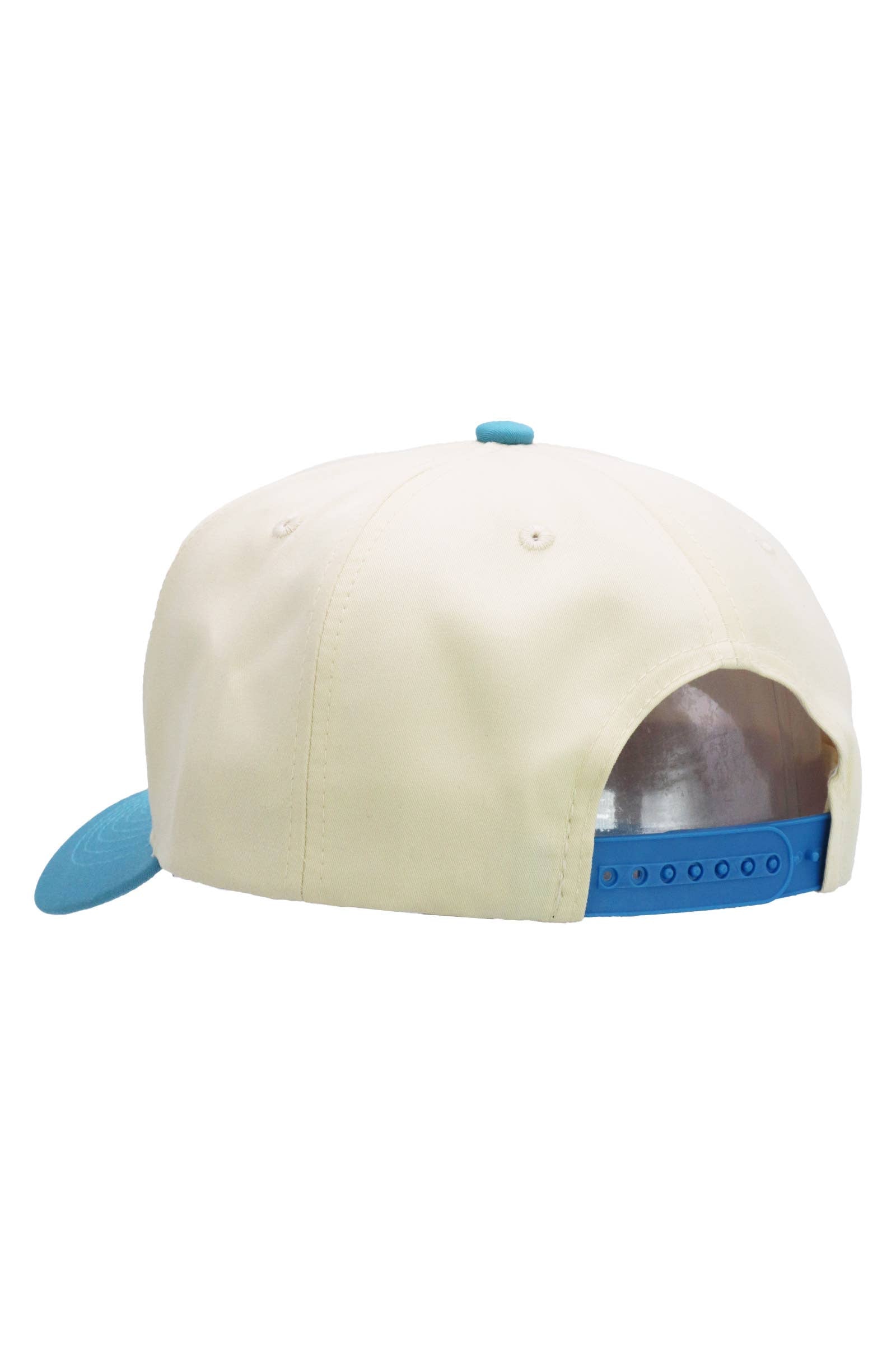 Two Tone Beige Upper Five Panel Baseball Cap: Beige/Black / One Size