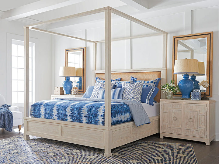 Newport - La Costa Rectangular Raffia Mirror - Light Brown