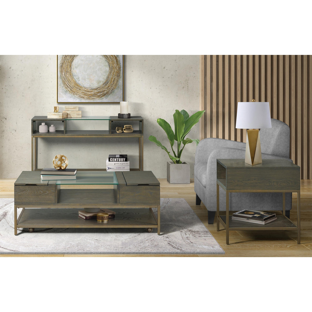 Hyde - Rectangular Console Table - Dark Brown