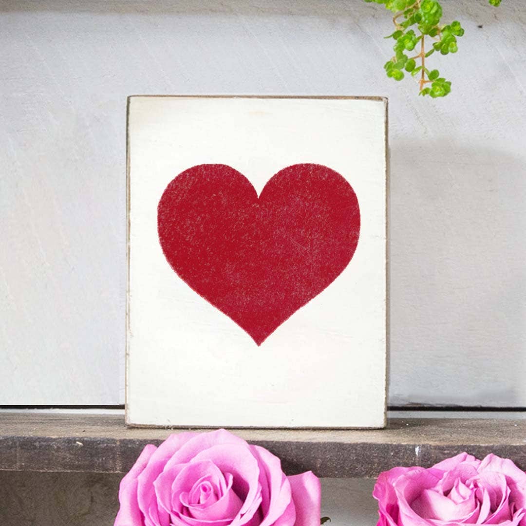 Heart Decorative Wooden Block