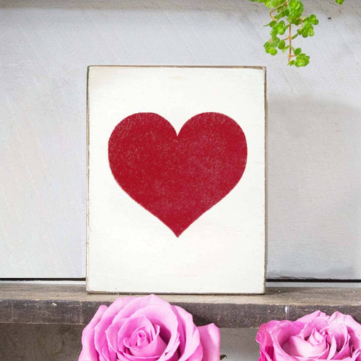 Heart Decorative Wooden Block