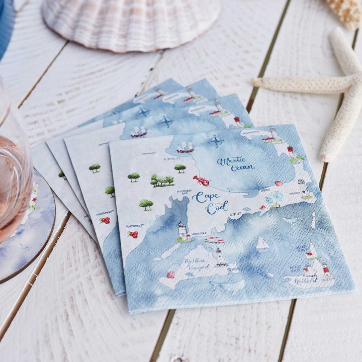 CAPE AND ISLANDS Paper Napkins, Pack of 20