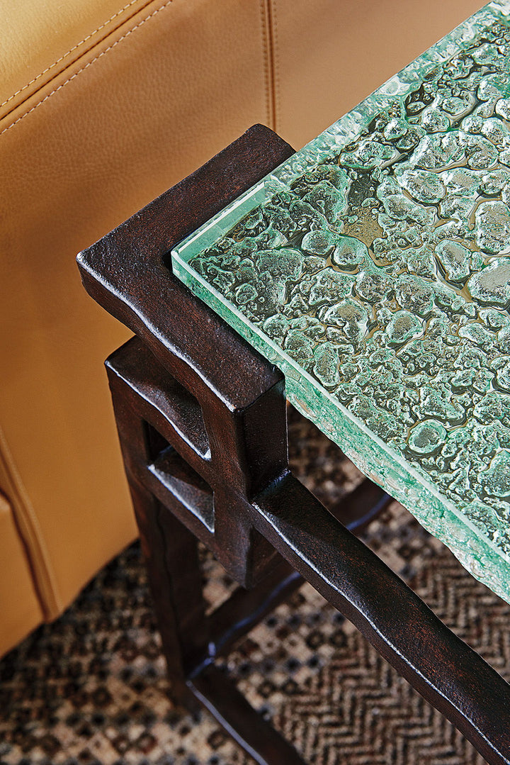 Island Fusion - Hermes Reef Glass Top Table