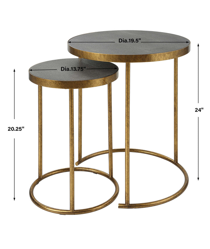 Aragon - Brass Nesting Tables (Set of 2)
