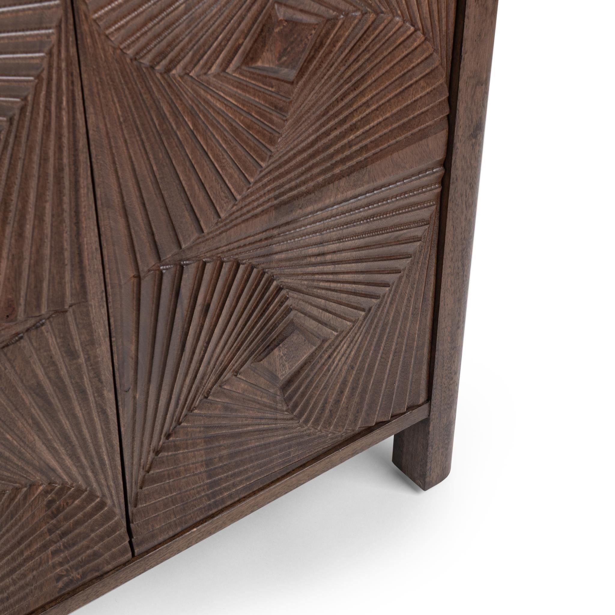 Lina - 4 Door Cabinet - Kona Brown