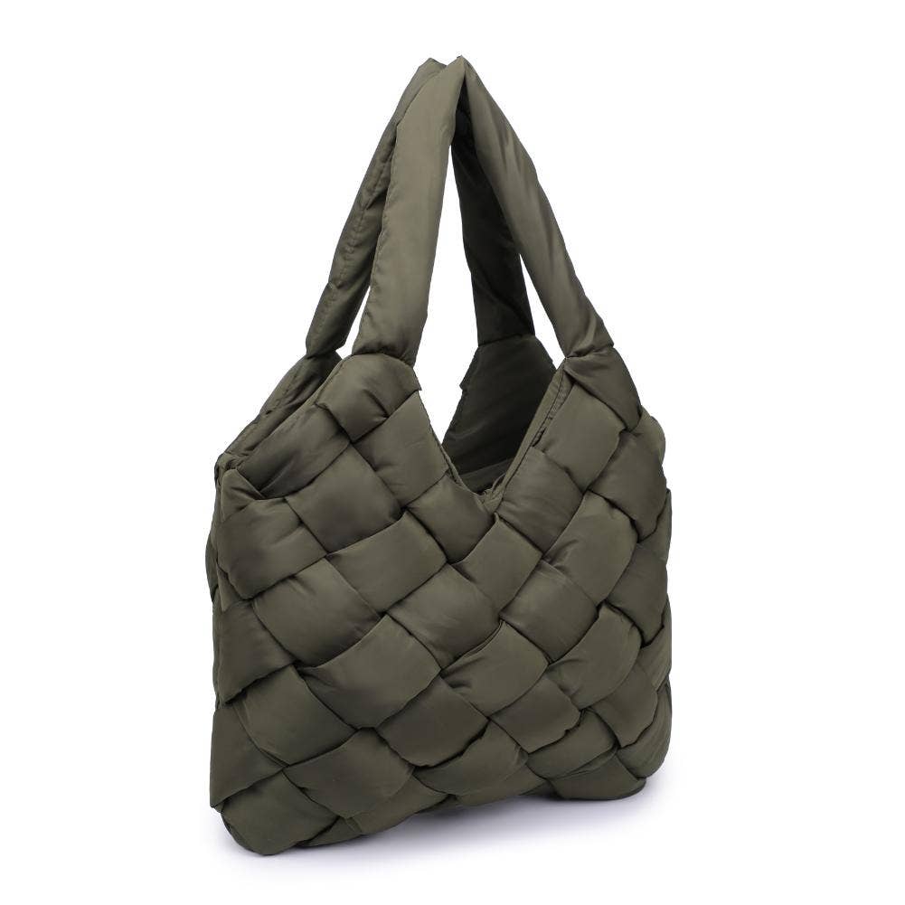 Illumine Woven Nylon Tote: Nude