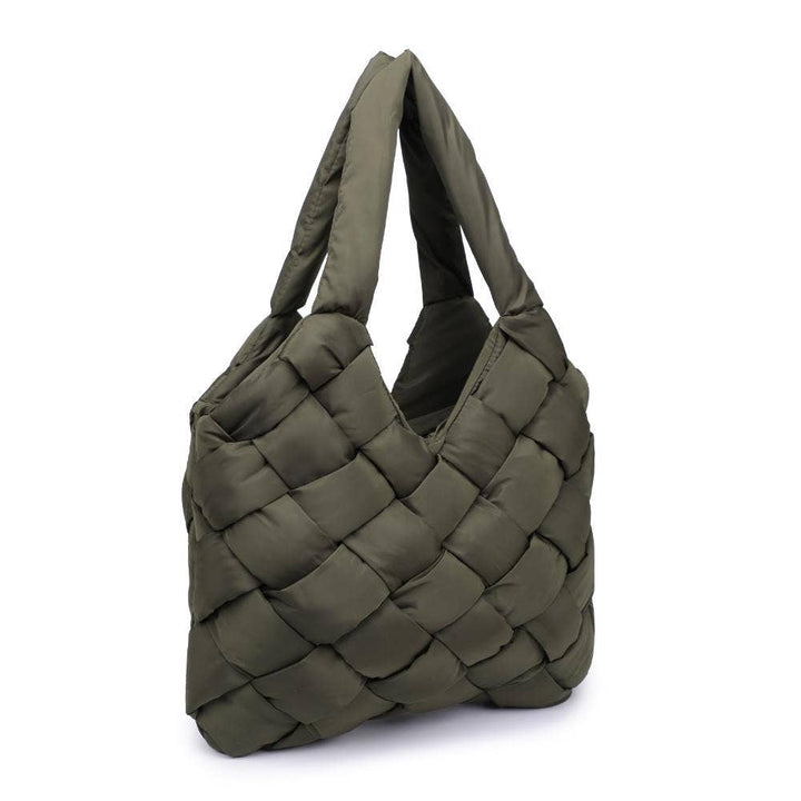 Illumine Woven Nylon Tote: Nude